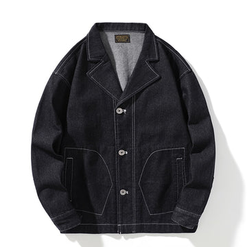 Wiaofellas Men Denim Blazers Jacket Spring New Classic Design Loose Casual Youth Outerwear Fashion Jean Jackets Male Clothing Coat 3XL